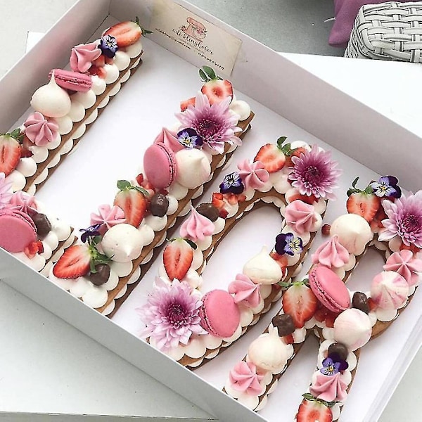 Bokstavsform Fondantform Präglingsform Bakform Dekor Dekorering Diy -ZHENV