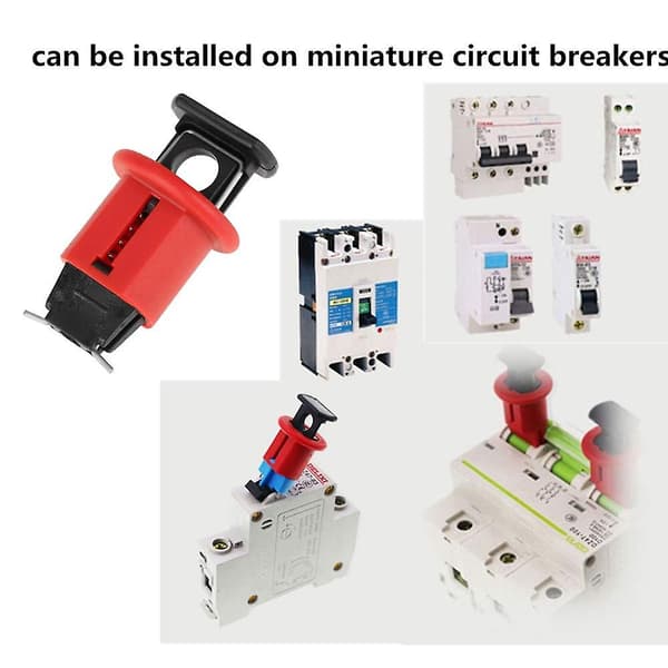 Miniatyrkretsbrytarblock Nylon Miniatyrkretsbrytare Interlock Luftswitch Elektrisk Säkerhetslåsning För Strömisolering