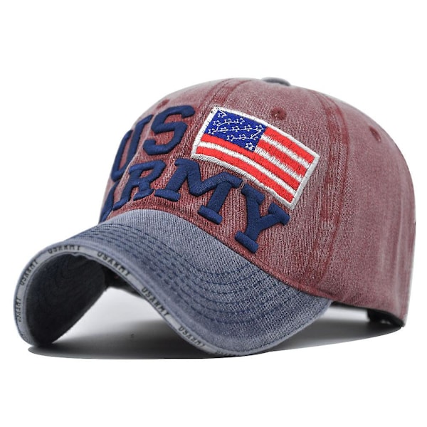 Amerikansk vasket baseballcaps vår og sommer ny lue 3d broderi bokstaver baseballcaps menn og kvinner retro caps