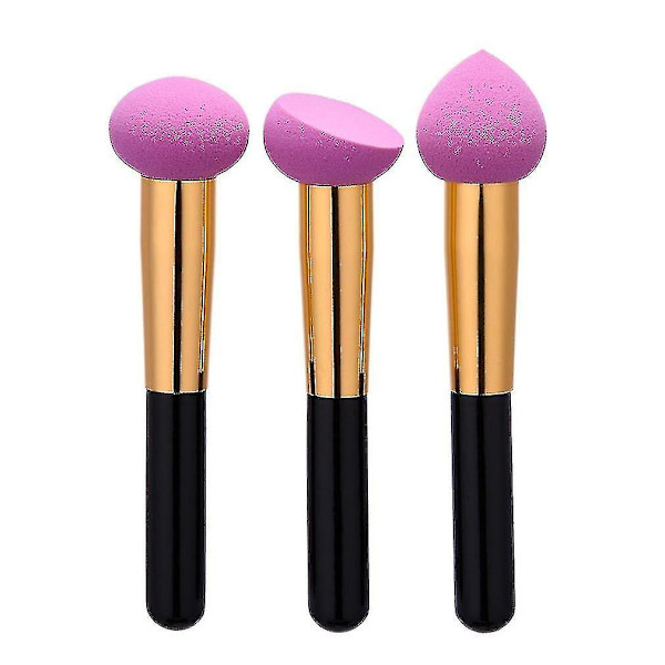 3 st/set Kvinnors Ansiktsmakeup Verktyg Mjuk Latex Puder Puff Makeup Borstar Verktyg