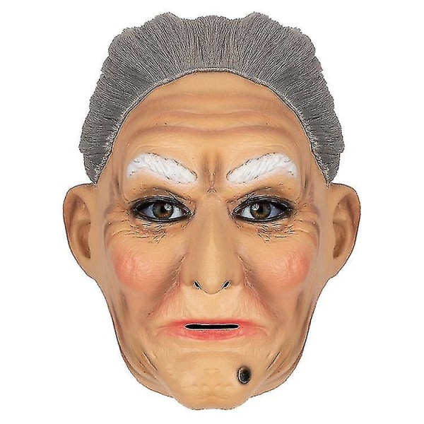 Caraele Halloween Latex Mask Old Man Mask Gammel Bestefar Gammel Bestemor Skrekkmaske Halloween Festrekvisitter Cos