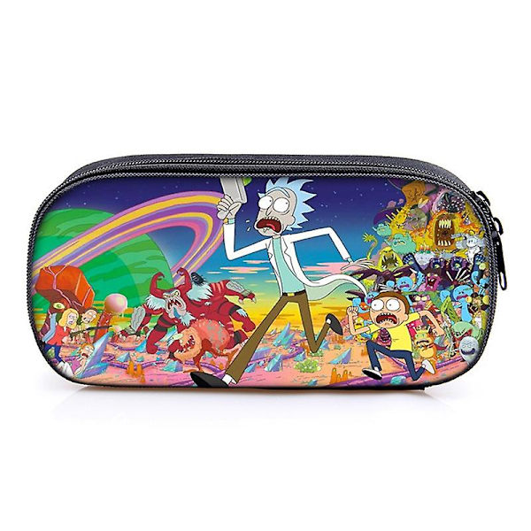 Rick And Morty Rick And Morty Enkelsidigt Pennfodral Cartoon Anime Barn Pennfodral Polyester Pennfodral