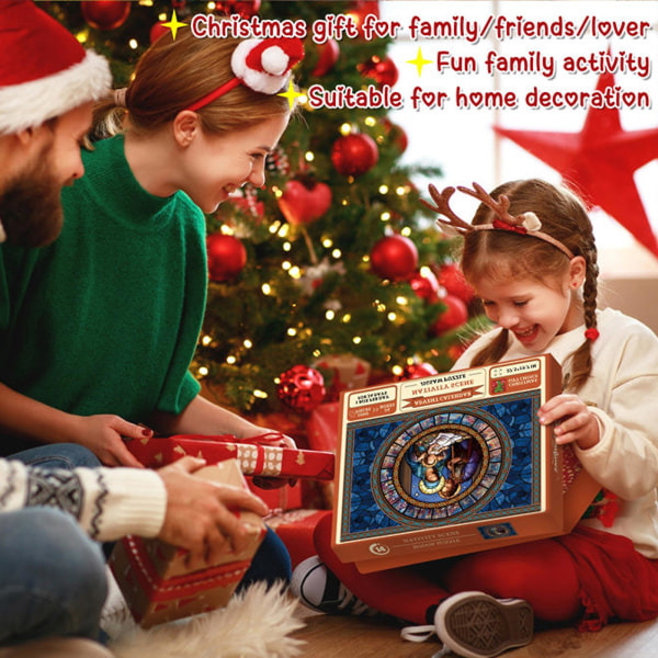 Adventskalenderpussel - Julscenpussel 1000 pusselbitar för vuxna och barn