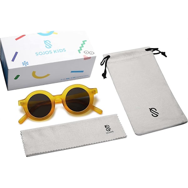 Söta Runda Polariserande Solglasögon för Barn Flickor Pojkar UV400 Skydd De Sol Gafas Strand Semester