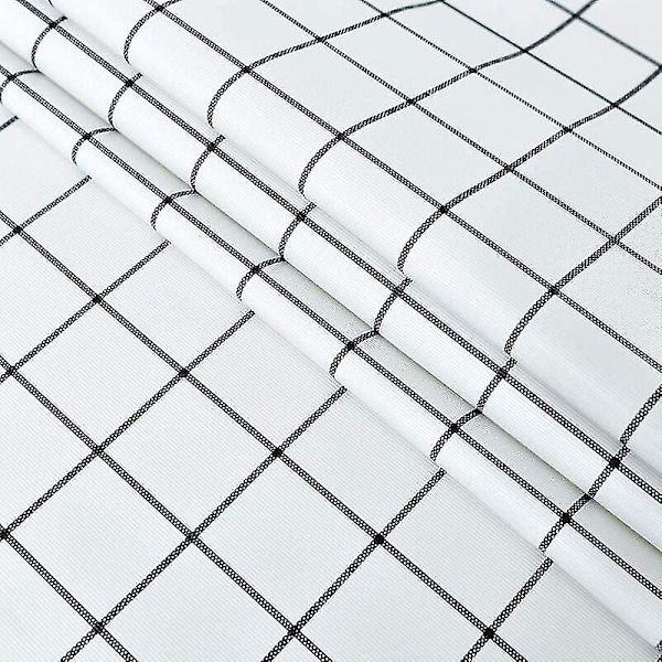 Bordsduk. Tvättbar PVC-plastduk. Vattentät rektangulär bordsskydd kompatibel kök, picknick, utomhus, inomhus (137 X 180 cm, vit P
