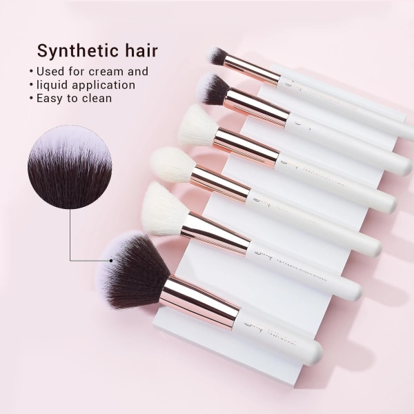 Makeup Brushes Set Pearl Professional Make Up Brush Natural Hair 6 Stk