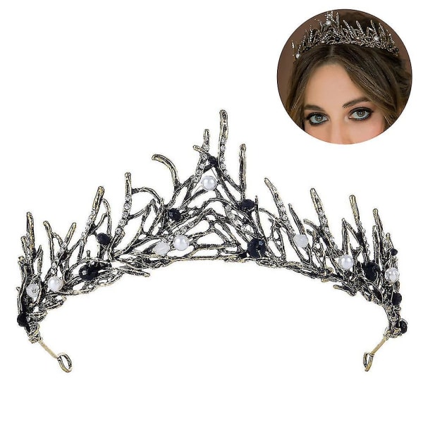 Krone tiara, tiaraer og kroner for kvinner jenter, kostyme hodeplagg til bryllupsbursdagsfest Cosplay Halloween