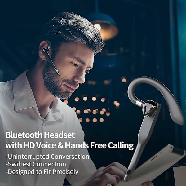 Bluetooth-headset för mobiltelefon, handsfree trådlöst headset med mikrofon, tydligt