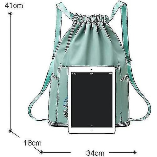 Multifunksjonell treningsreiseveske - Brodert sportssekk, Beam Mouth Snøring Sports Gym Bag SHZNV