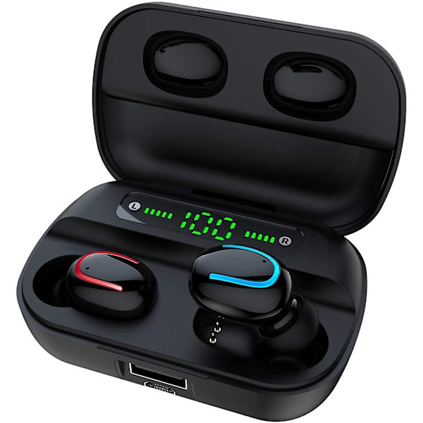 Trådlösa öronsnäckor, hörlurar trådlösa Immersive Bass Bluetooth 5.0 hörlurar med brusreducering