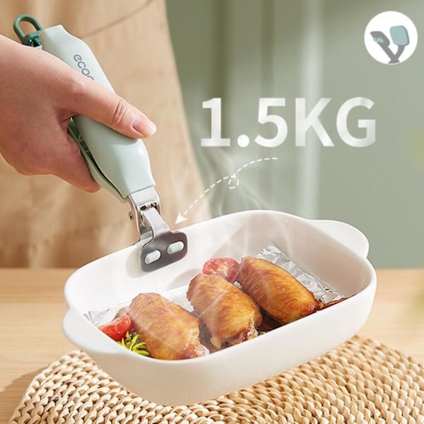 Värmeplatta Grip Clip Hållare Anti-Scalding Multi-Funktion Snabbgryta Mikrovågsugn Värmeplatta Skål Clip Kök Gadgetiang（Grå）