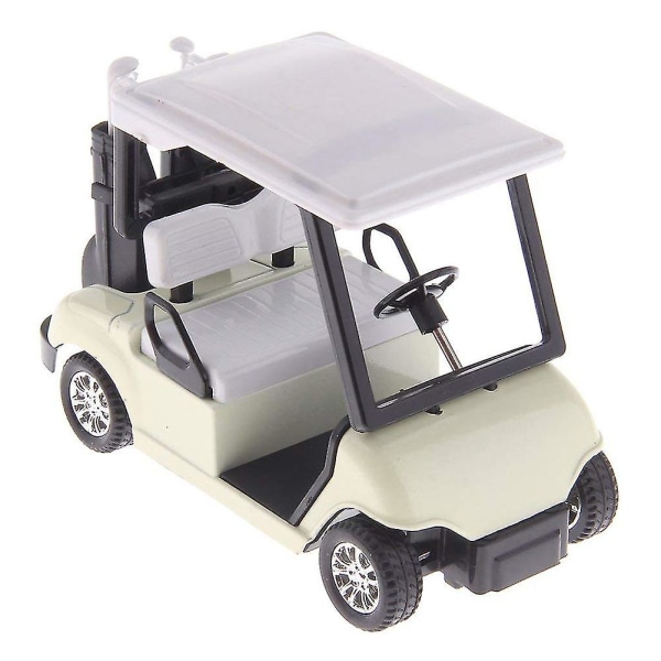 Golfvogn modell leketøy 1/20 skala legering golfvogn støpt trekk tilbake Bilmodell Barneleke samleobjekt Flerfarget valgfritt（Hvit）
