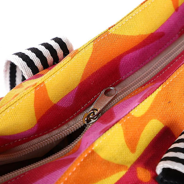 Farverig Canvas Taske Studerende Shopping Tote Canvas Taske Skulder Canvas Taske