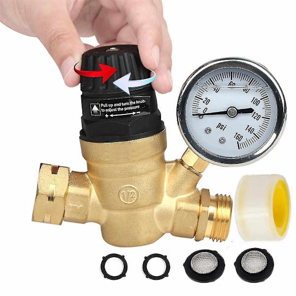 Rv Vann Trykkregulator Justerbart Håndtak Vann Trykkreduksjon Vann Trykkregulator Ventil