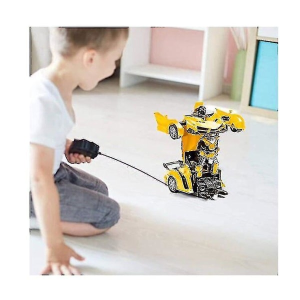 Robotbil, der transformerer legetøj med fjernbetjening i flere farver (blå)
