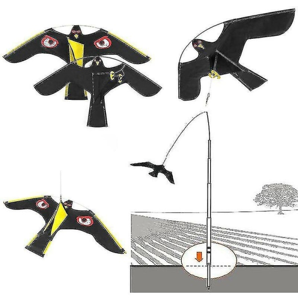 Birds Scarer Repellent Flying Hawk Kite-kompatibel hage fugleskremsel Yard Home Decoration -gårdsbeskyttelse_Aleko