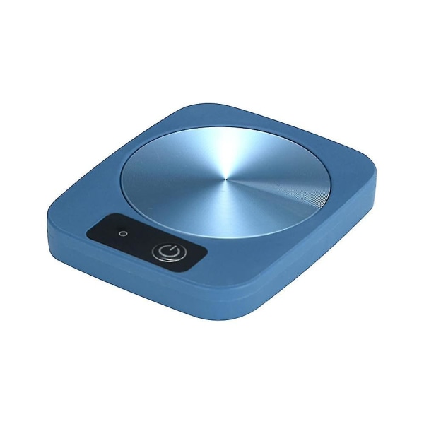 Termostatisk kop gaveæske Opvarmet bordplade Termisk isoleringsfad Keramisk Business Creative Gavekrus（blå）