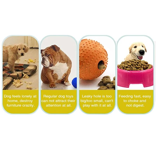 Pedagogisk hundmatare - interaktiva hundleksaker gul