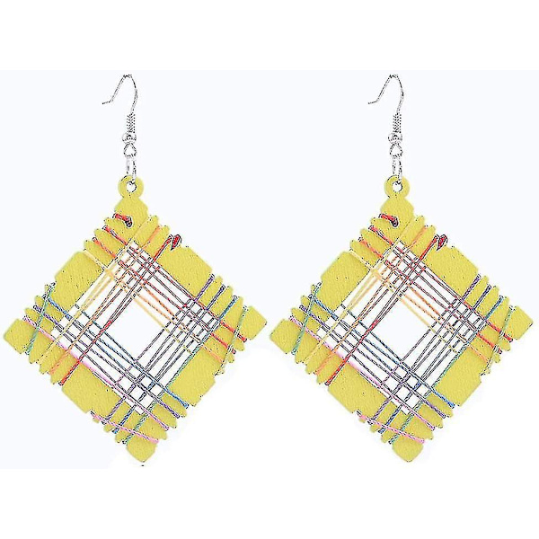 Örhängen Geometriska ihåliga färgglada örhängen Hänge Boho Vintage Sling örhängen