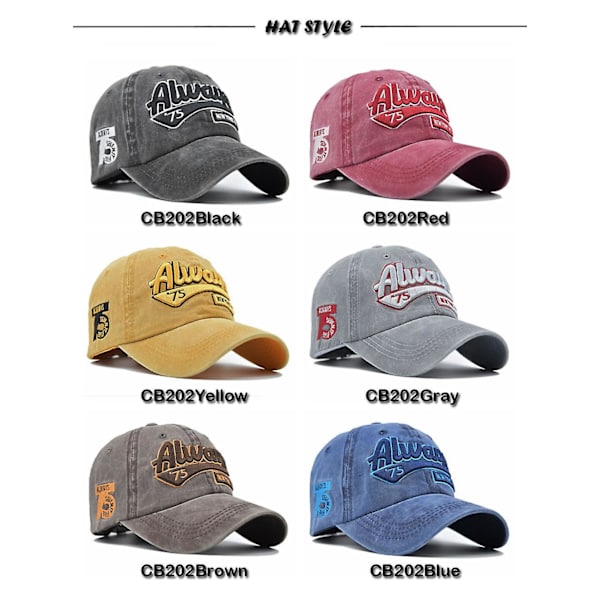 2023 Nyvasket 75 Baseball Cap Dunhuang Slibning Gammel Solskygge Hat Mænd Og Kvinders Nye Baseball Cap