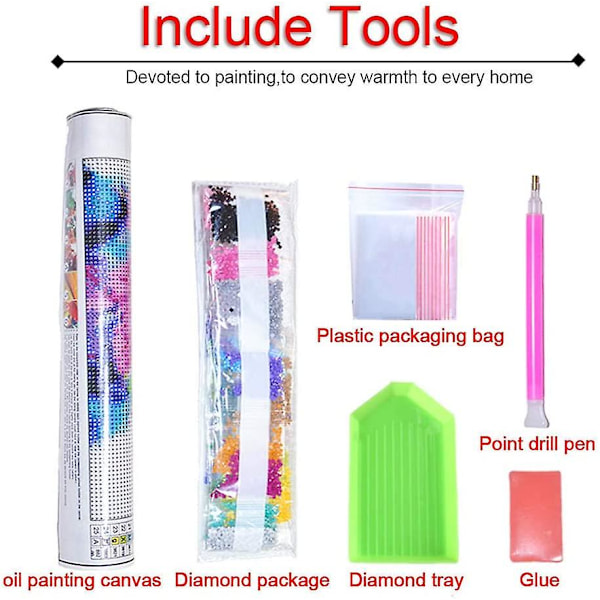 Diamantkonstset för Vuxna Fisk, 5D DIY Full Borr Diamantmålning Kit för Vuxna Fisk, 5D Diamantmålning efter Nummer Diamant med Färg Diamantpunkter 1