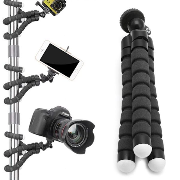 2022 Ny Flexibel Gorilla Mount Monopod Mount Octopus GoPro Kamera Stativ för Telefon, Surfplatta