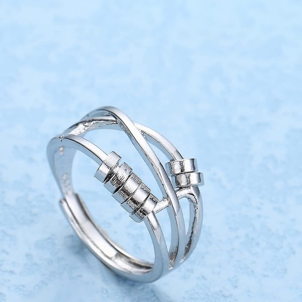 925 Sterling Sølv Ring For Heilwiy Kvinner Menn Fidget Peace Rings For Heilwiy Stress Reliever