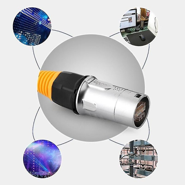 IP67 Nettverks RJ45 Vanntette Kontakter / Ethernet RJ45 Vanntett Plugg + Vanntett Sokkel for Utendørs