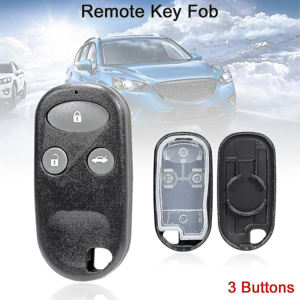 Nøgle fjernbetjeningsnøgle, 3 knapper, kompatibel med Honda Civic Crv Jazz aftale 2003 2004 2005 2007 2007