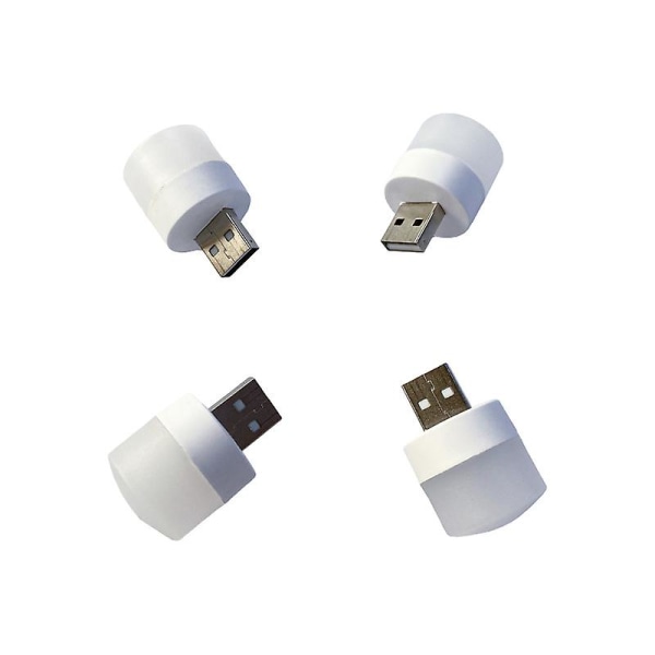 6-pack Mini USB LED Nattlampa, Mini LED-lampa, Cool White, Ideal Nightlight