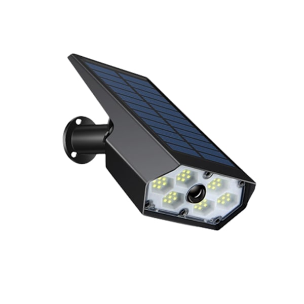 Simulerad övervakningskamera med falskt ljus, rörelsesensor solcellslampor 3 lägen med 46 LED-lampor
