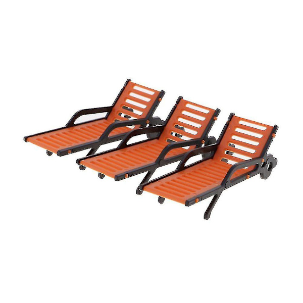 10 stk. Plast Strandbænk Solstole Landskab Model 1:75