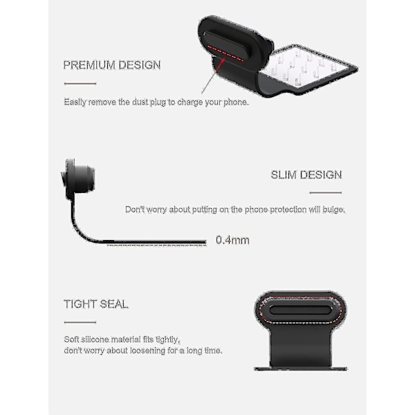 2 st dammskydd kompatibel med telefon, USB C/typ C, dammskydd, USB C laddningsport dammskydd