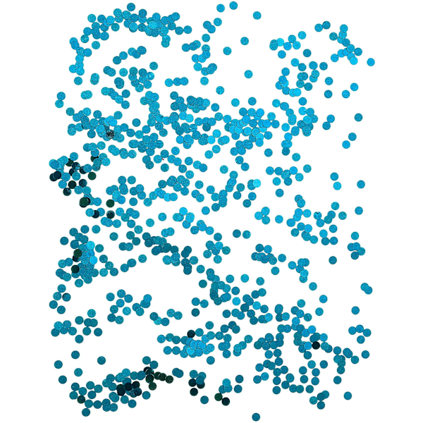 Liten turkos rund bordskonfetti 0,6 cm