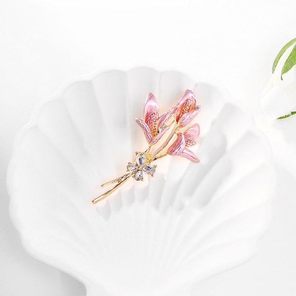 Unik Flower Broche Pin til kvinder - Elegant Flower Pin Eternal Orchid