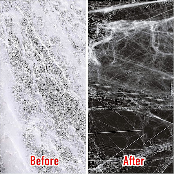 Halloween Dekorationer 40 G Stretch Cobwebs Och 100 Små Spindlar Halloween Fest Kompatibel Med Gård Trädgård (stretch Cobwebs)