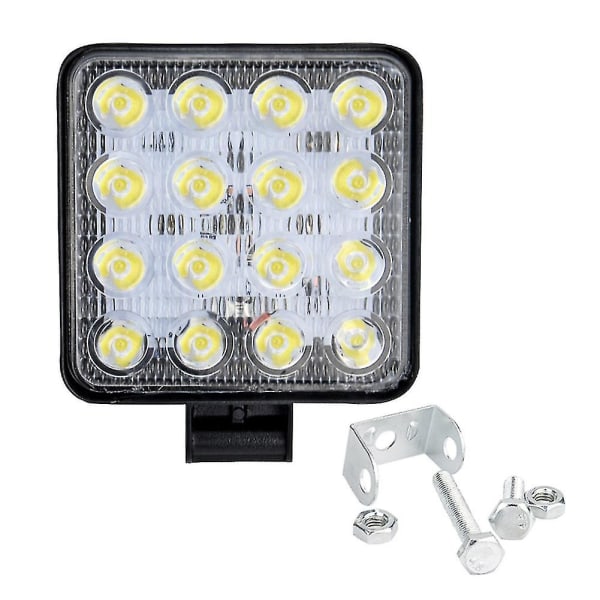 4 Inch 16 Led 48w Squares Car Auxiliary Light Dust Proof Car Off Road Spotlights For Off Road Vehicle Car