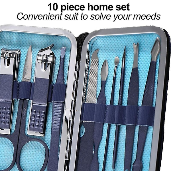 Manikyrset, Resesett med Miniklosaxar, Pedikyrverktyg, Rostfritt Stål Grooming Kit