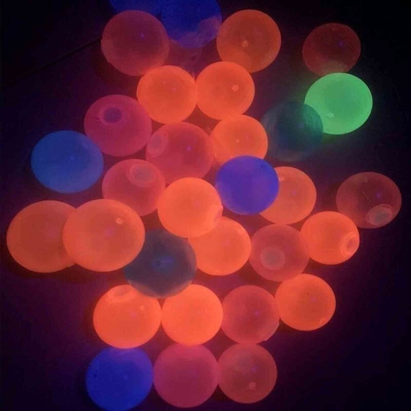 6 farver Air Glow-in-the-Dark Sticky Balls Drømmebolde Glow in The Dark (6 STK) (4,5 cm)