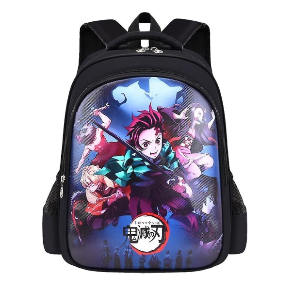 Barne Anime Demon Slayer Trykk Ryggsekk Skoleveske Ryggsekk Gaver（A）