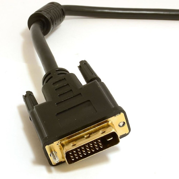 Dvi-d Dual Link 24+1 stifter med ferritkerner han-til-han-kabel guld