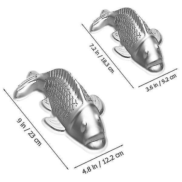 2 stk. kageform fisk form bageform madform metal geléform bageværktøj