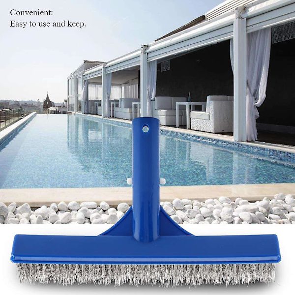 Blå Poolväggsborste 25,2 X 4,5cm Rengöringsborste Plastborsthuvud Pooltillbehör Damm Spa Varmkälla Rengöringsverktyg