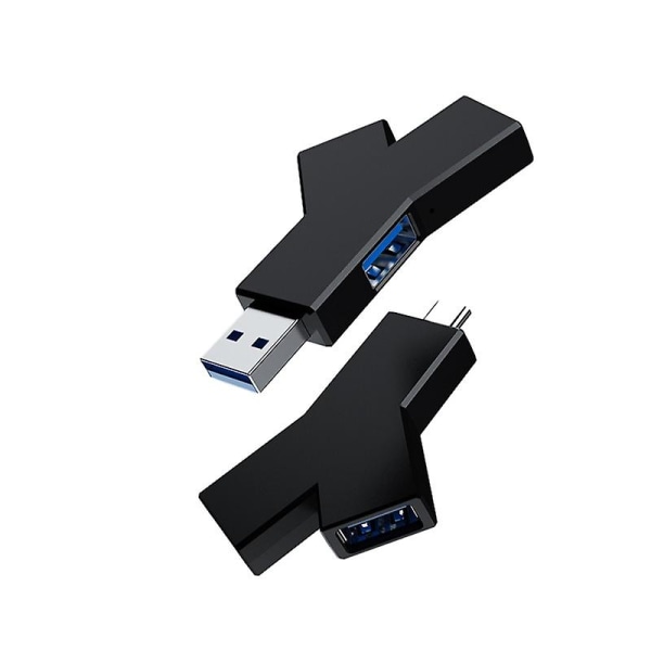 3-porters Splitter Hub Usb Hub (2 Usb 2.0 + Usb 3.0), USB 3.0 Hub Mini bærbar USB-adapter Flerfarget valgfritt (USB hvit)