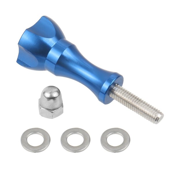Hjelmfeste monteringadapter for Gopro Hero 8 7 6 5 4 Yi Sjcam Sports Action Camera Riding Racing Climbing Ski Skydiving Tilbehør（Blå skrue）