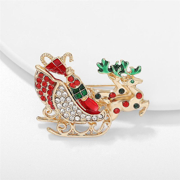 1 st julälg brosch med strass kristall julnål dekoration