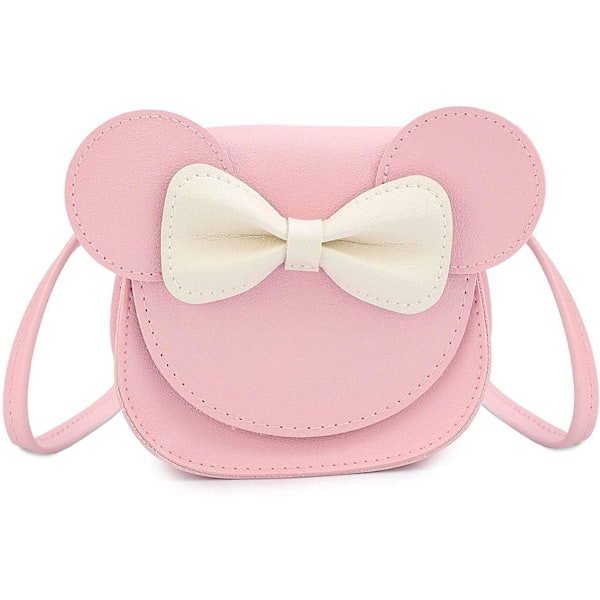 Little Girls Bag Purse Princess Mini Bag With Bow Cute Mouse Ears Bow Crossbody Bag Pink Mouse