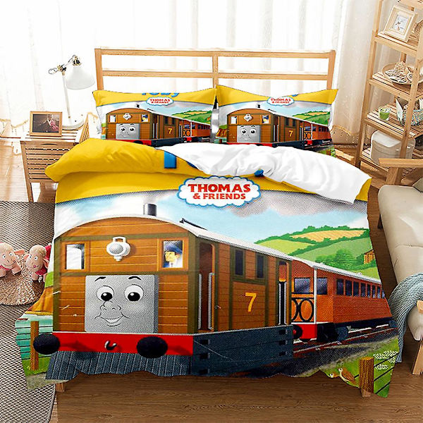 3D Digitaltryck Cartoon Bilar Quilt Cover Pillowcase Sängkläder Tredelad Set QCZ1 180*200cm -ZHENV（180*200cm）