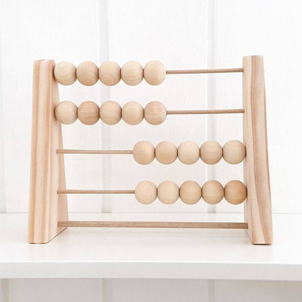 Baby Abacus Perler - Pædagogisk Miljøvenligt Træ Minimalistisk Design Børn Abacus Hjemmeindretning