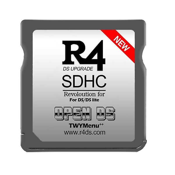 R4-kort SDHC-brennekort Nytt OpenDS TWYMenu++ Dual Core for / Lite Flash-kort（Mørkegrå）
